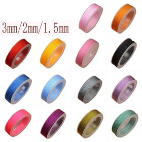 Multicolor Bracelet Rope 1.5/2/3mm Round Milan Cord Nylon Braided Decorative Cord for Jewelry Making
