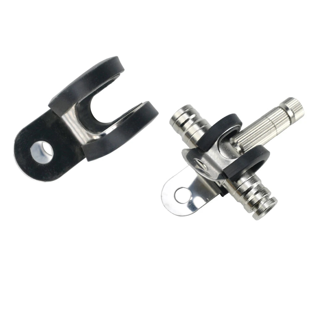 Central Pole Stainless Steel Clamp for 1/4 Inch or 3/8 Inch  Quick Fittings High Pressure Misting Nozzle Connectors