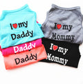 Love Mom Cute Dog Clothes-Breathable Pet Shirt with Printing Pattern New Design for Summer Dog Shirt