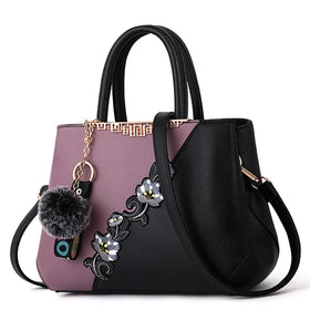 Fashionable Lady Handbags Stylish PU Leather Designer Handbags with Zipper Closure Portable Famous Brands Handbags