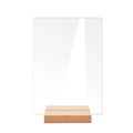 Wooden Base Transparent Acrylic Wedding Party Table Number Card Holder Table Can Be Customized Size Text Number Decoration