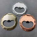 New Arrival 40mm Blank Copper Silver Handmade Hammered Edge Customized 2D/3D Design Golf Ball Marker Bottle Opener