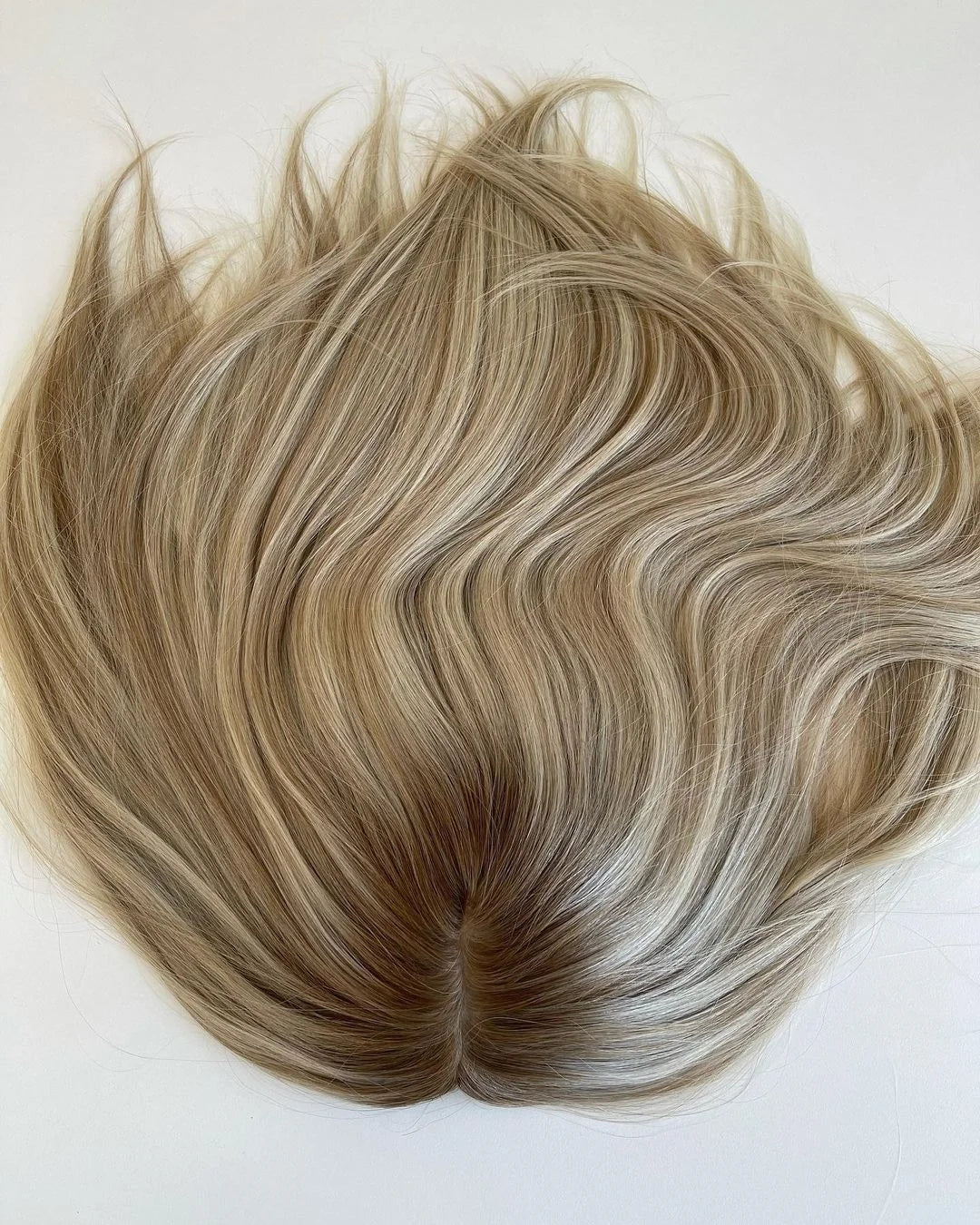 Virgin European Human Hair Silk Base Topper Highlights Color Dark Hair Root Jewish Silk Base Topper for White Women