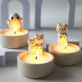 Z11 Home Decor Ceramic Cat Candlestick High-Temperature Resistant Cute Figurine for Cat Lovers Christmas Gifts