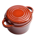 Custom Deepened Enamel Cast Iron Cookware Set  Induction Skillet Pan with Lid