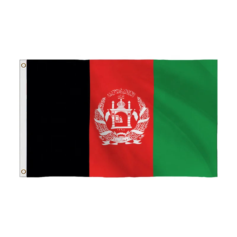 Custom Afghanistan Flag Banner 3x5Ft Polyester Fabric