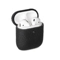 Wholesale Handmade Customized Logo Minimalist AirPods Protective Case Genuine Pebble Leather Earphone Cover Case Back School