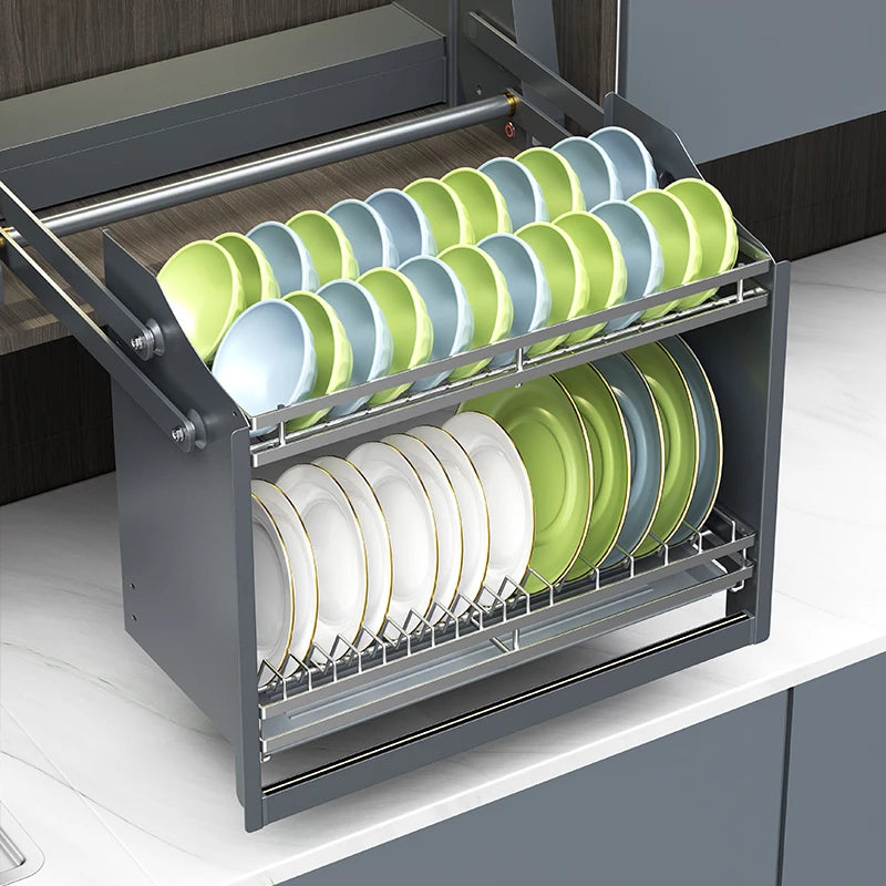 Wholesale Automatic Lifting Pull Down Cabinets Lift Smart Kitchen Furniture Lift Touch Control Pull Out Basket Kitchen