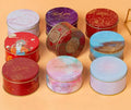 New Round Tinplate Happy Candy Box Printed Small Chocolate with Gift Candy Packaging Tinplate Box