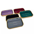 Gemstone Showcase Functional Metal Round Jewelry Display Tray for Rings Necklace Bangle Earrings Pendant Accessory