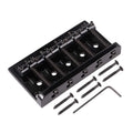 5 String Guitar Bridge Bass Metal Fixed Bass Bridge Vintage  Saddle Bridge 1 Set (Black)
