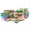 HYRI Hot Plastic Food Container Set With Lids 17-Piece BPA Free Kitchen Custom Storage Box Transparent Food Container