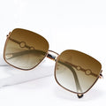 Brands Sun Glasses Retro Square Shades Women Sunglasses for Metal Oversized Sun Glasses Square Rectangle Metal Sunglasses