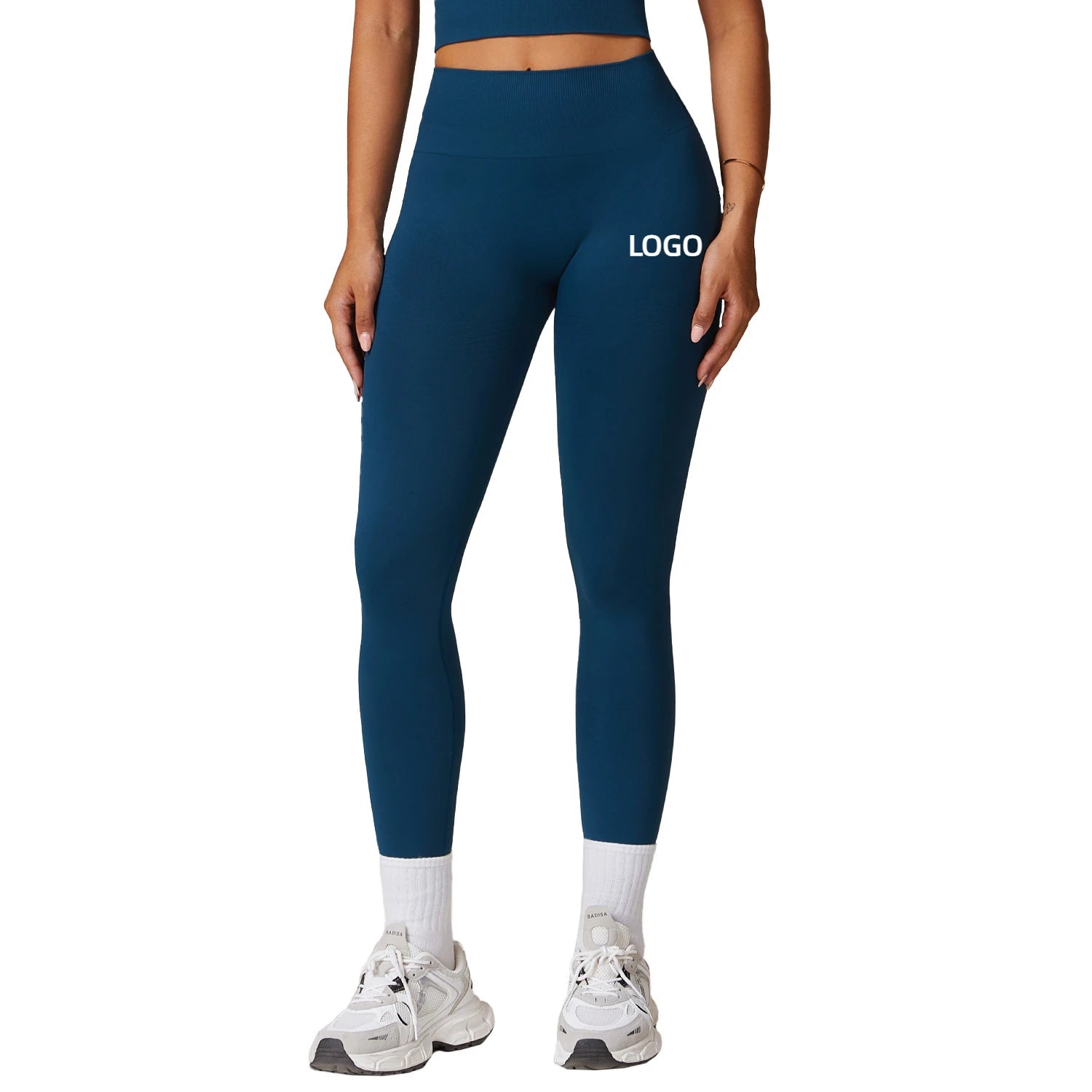 Women High Waisted Fitness Workout Yoga Pants Gym Leggings Ribbed Scrunch Sport Pants