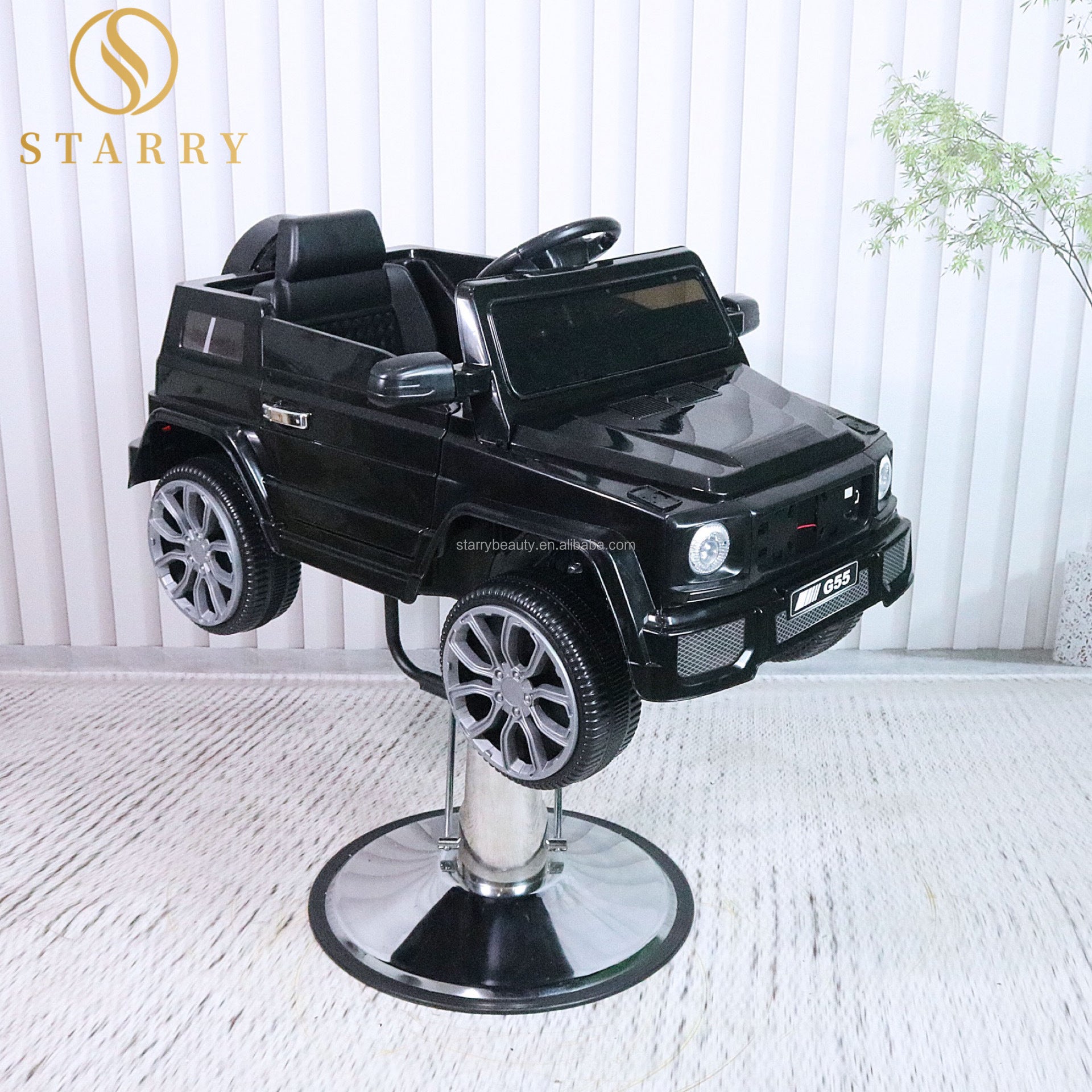 Children's Adjustable Height Barber Chair Heavy Duty Steel Frame Modern Design Professional Hydraulic Pump Commercial Use Salon