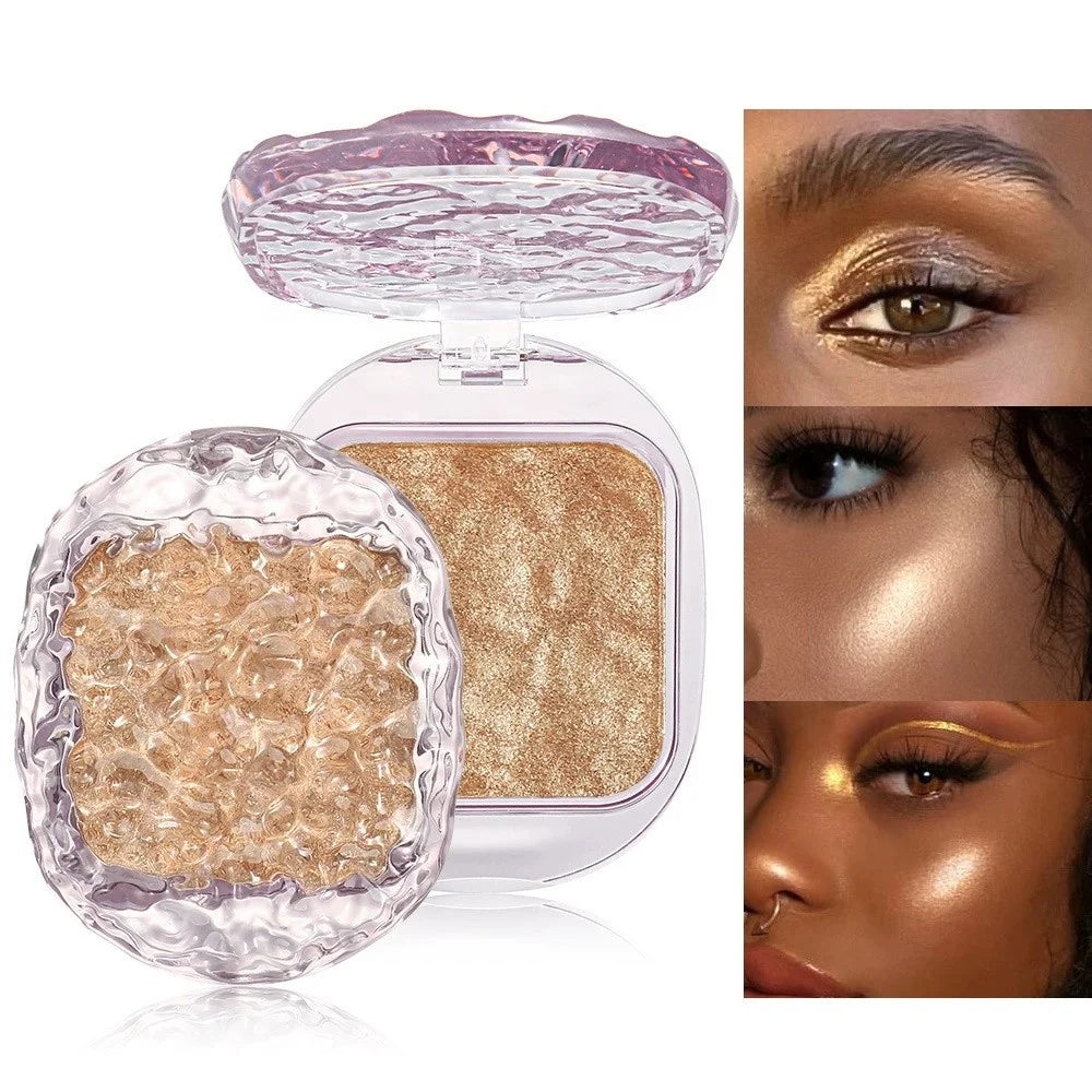 Customized Private Label Highlighter Powder Natural Flashing Contouring Glitter EyeShadow Face Highlighter Wholesale
