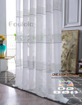 Factory Supply Voile Sheer New Grey Stripe Pattern Window Curtain Fabrics