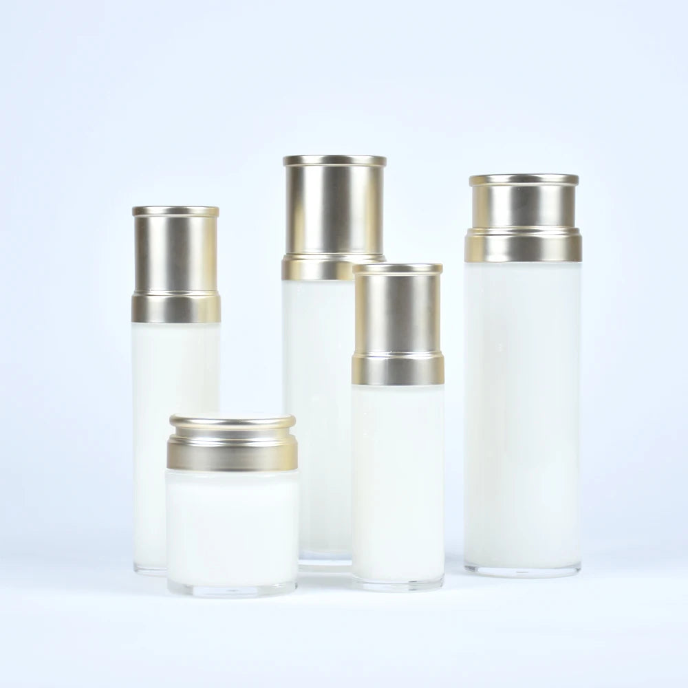 Kinpack Cosmetic Packaging Acrylic Bottle and Jar 30ml 50ml 100ml 150ml Printing Label and logo for Skincare Products