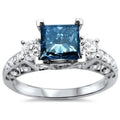 CAOSHI Alloy Jewelry Wholesale Price Factory Outlet Inlaid Unique Blue Zircon Ring Women Engagement Fashion Blue Crystal Ring