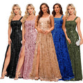 TW00120 Luxury Bridesmaid Dresses Sequin Flower Chiffon Embroidered Side Slit Long Party Dress Gowns for Women Evening Dresses