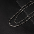 OAHLAN Wholesale Titanium Stainless Steel Cuban Link Necklace Hip Hop Miami Curb Cuban Link Chain for Men Women Couple