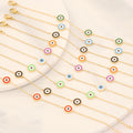 Simple Chain Fashion Round Gold Evil Eyes Bracelet Trendy Stainless Steel Bracelets for Woman