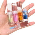 4 Color Custom Logo Vegan Clear Lip Oil Private Label Glossy with Glitter Mint Cooling Moisturizing Effect