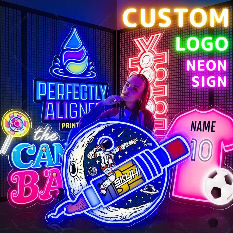 Winbo Dropshipping Custom Led Light Neon Sign Room Home Party Supplies Decoration Free Design Thunder LED Neon Sign Custom logo