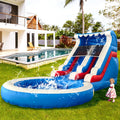24x13x12FT/7.3x4x3.6m Commercial PVC Inflatable Water Slide Kids Adults Waterslide with Bigger Water Splash Pool