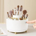 Desktop Rotating Cosmetic Brush Storage Container Lipstick Shelf Household Dressing Table Pen Holder Cosmetics Storage Box