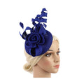 Wholesale Ladies Navy Blue Kentucky Sinamay Fascinator Hair Band Tea Party Pillbox Derby Bridal Wedding Church for Women