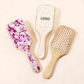 Mi Dairy CUSTOM LOGO Anti-static Wood Acetate Hairbrush Comb Air Sac Health Paddle Cushion Massage Brushes