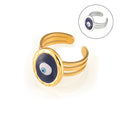 Selling Devil's Eye Shape Ring Personality Drop Oil Design Sense Multi-layer Hollow Stainless Steel Ring