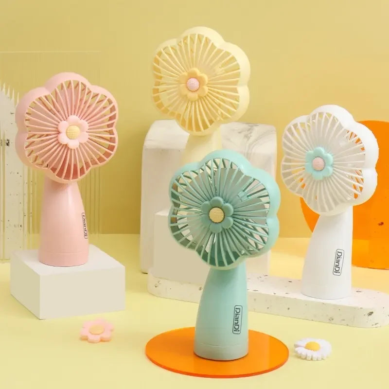 Handheld Rechargeable With Light Lash Pocket Flower Fan Desktop Mini Portable USB Electric Mini Fan Dryer for Eyelash Extension