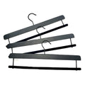 Inspring Premium Hotel Wooden Black Pant Jeans Blanket Towel Rack Hanger with Velvet bar Hangers