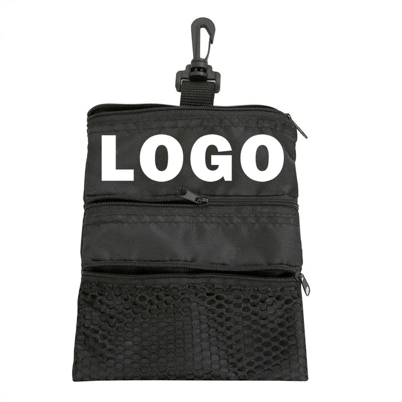 Golf Ball Cloth Bag Outdoor Training Supplies Accessories Golf Tack and Balls Holder with Mesh Pouch Storage