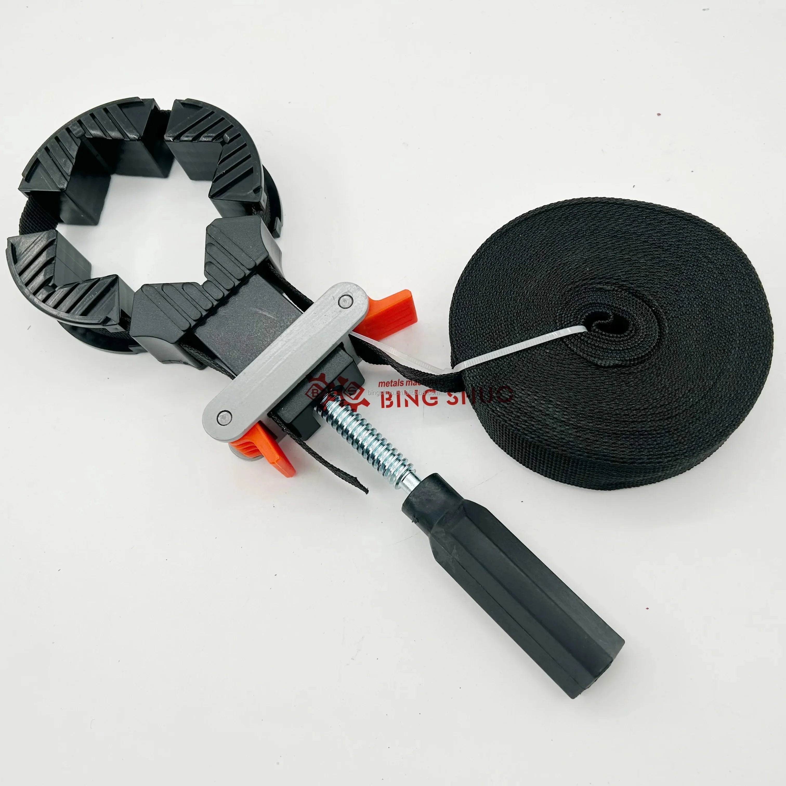 4M Ratchet Clamp PP Galvanized Adjustable Clip Quick 90 Degrees Angle 4 Paw Strap Wood Working Corner Clamps Picture Frame Box