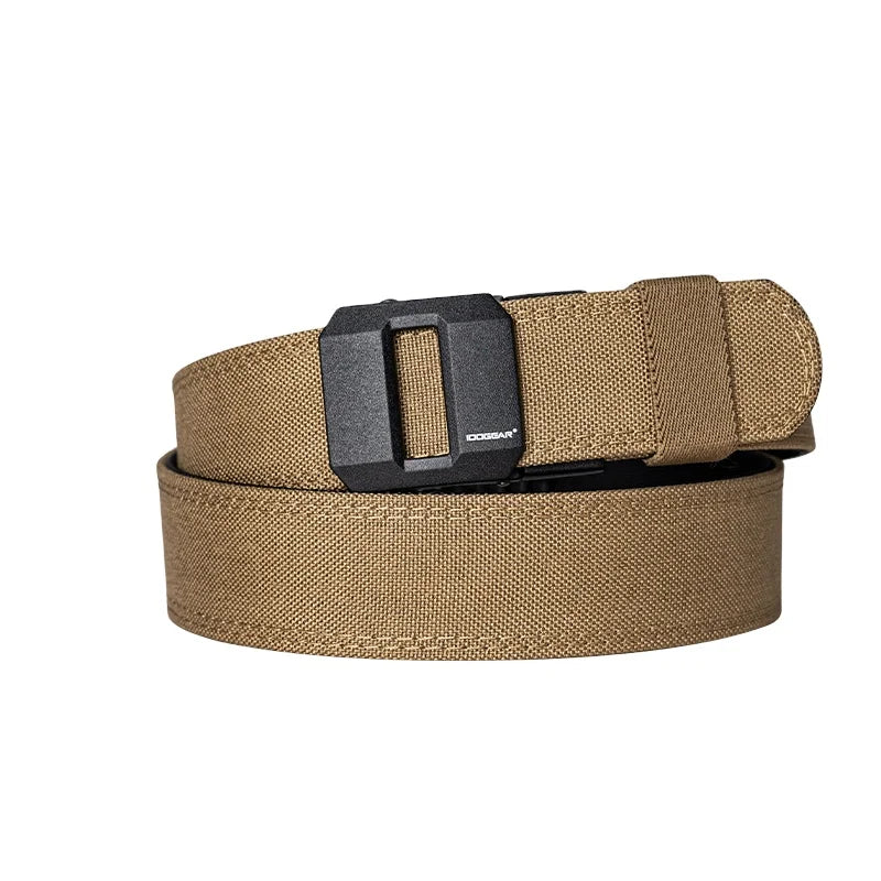IDOGEAR 1.5" Sturdy Hunting Nylon Brown CCW Belt Heavy Duty Concealed Carry Belts Metal Buckle Tactical Belt
