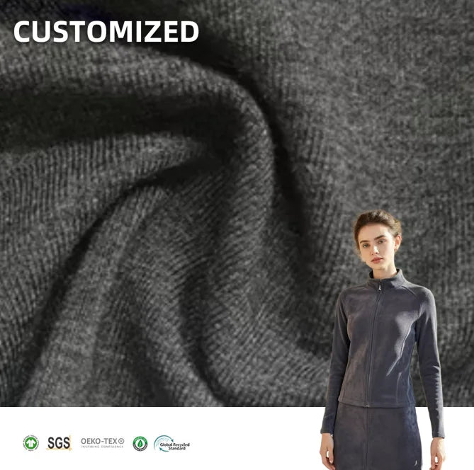 Scuba Suede Knitted Faux Fabric Stock Lot 280GSM 90%Polyester 10%Spandex Fabric for Jacket Short Skirt