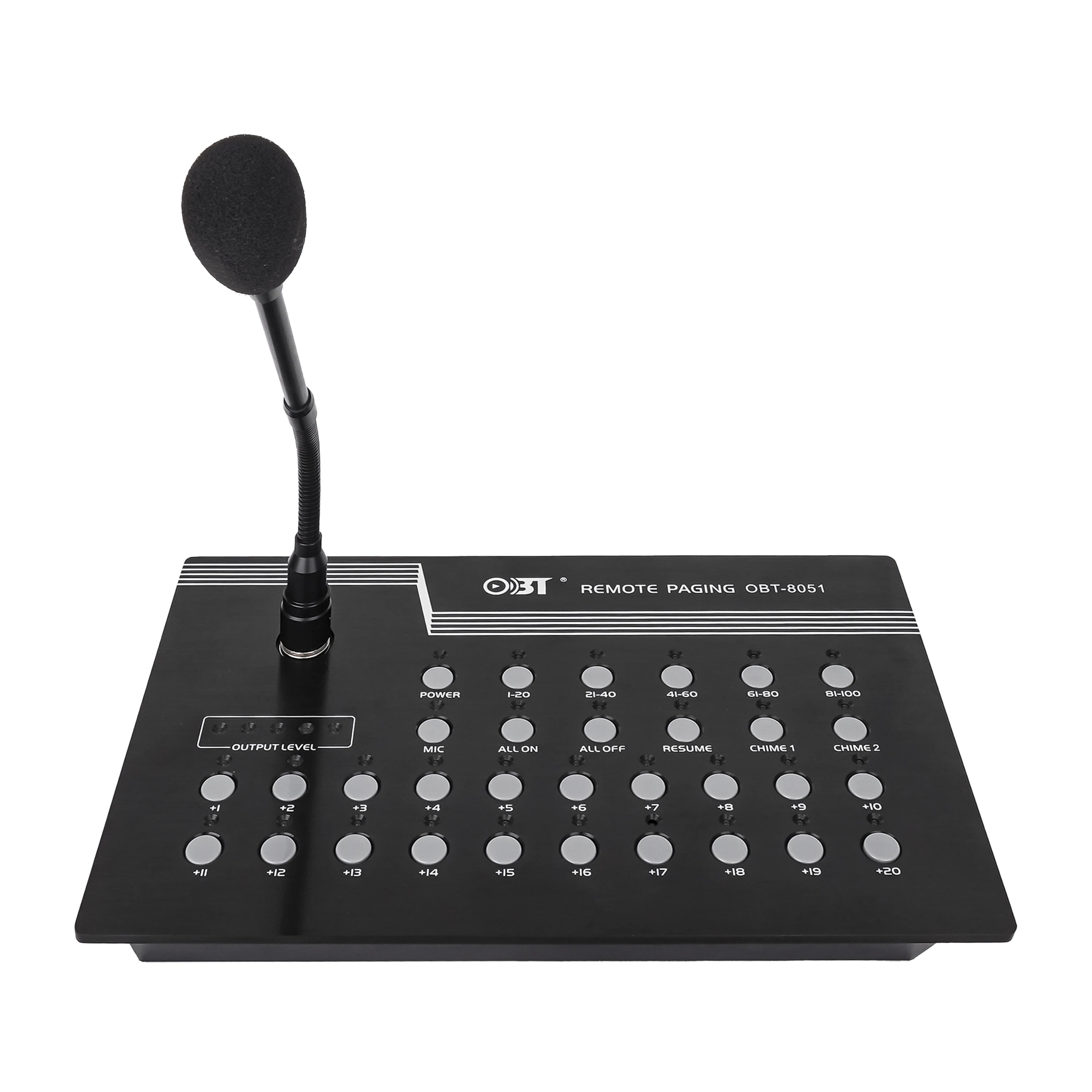 OBT-8051 Public Address Digital Remote Control 10 Channel Zones PA System Paging Microphone
