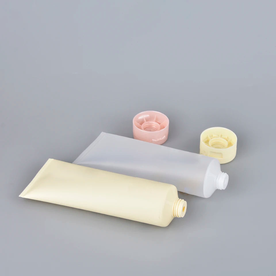 100ml 250ml Luxury Cosmetic Plastic PP Packaging WHite Face Cream Sun Lotion Label Accepted Cosmetic Tube