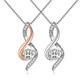 GP118 Mother Day Gift Letter Mom Crystal Pendant for Necklace Luxury Rose Gold Plated Mom With Gold Plate Drop Necklace Pendant
