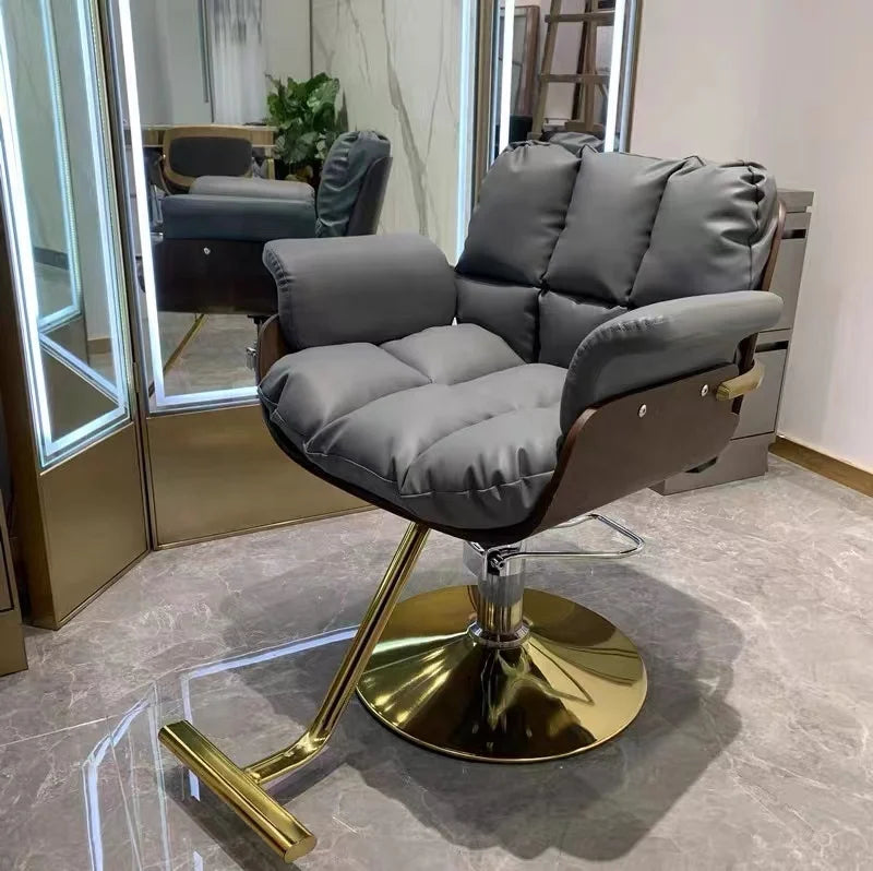 Ladies Women Parlour Beauty Gold Salon Chair Hair Salon Furniture