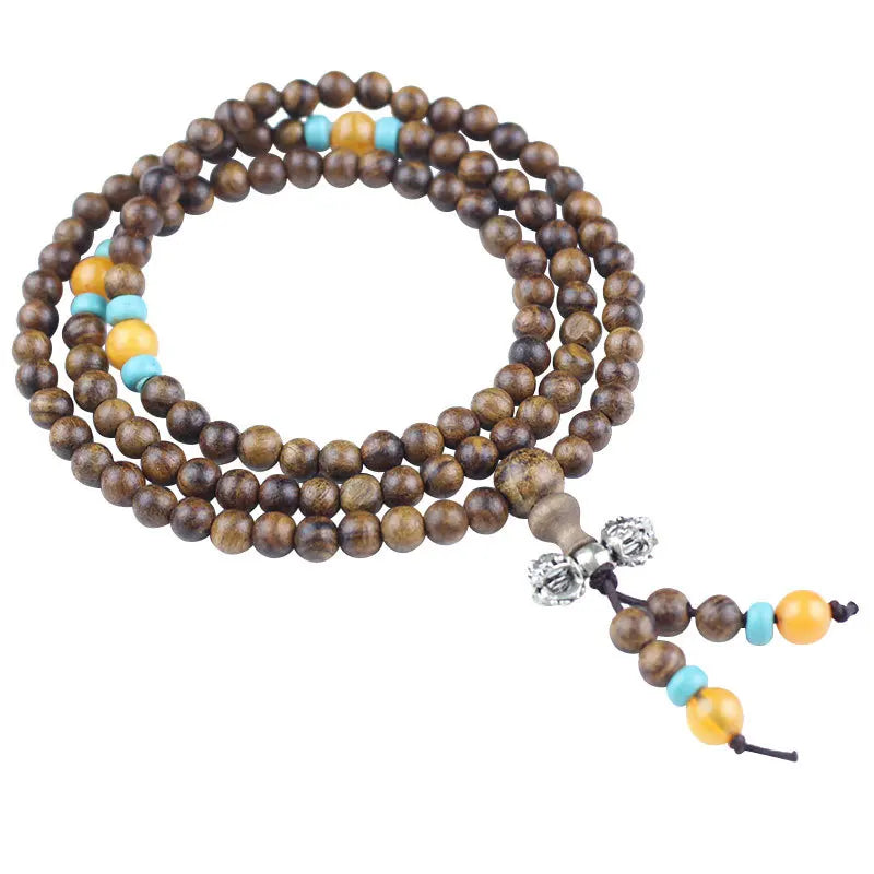 Wholesale 5mm African Sandalwood Couple Bracelet 108 Buddhist Beads Black Rosewood Bracelet