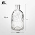 Whisky Empty Spirit Glass Bottle with Cork Stopper 500ml for Brandy Tequila Vodka Wine-Custom Logo & Engraving Suppliers
