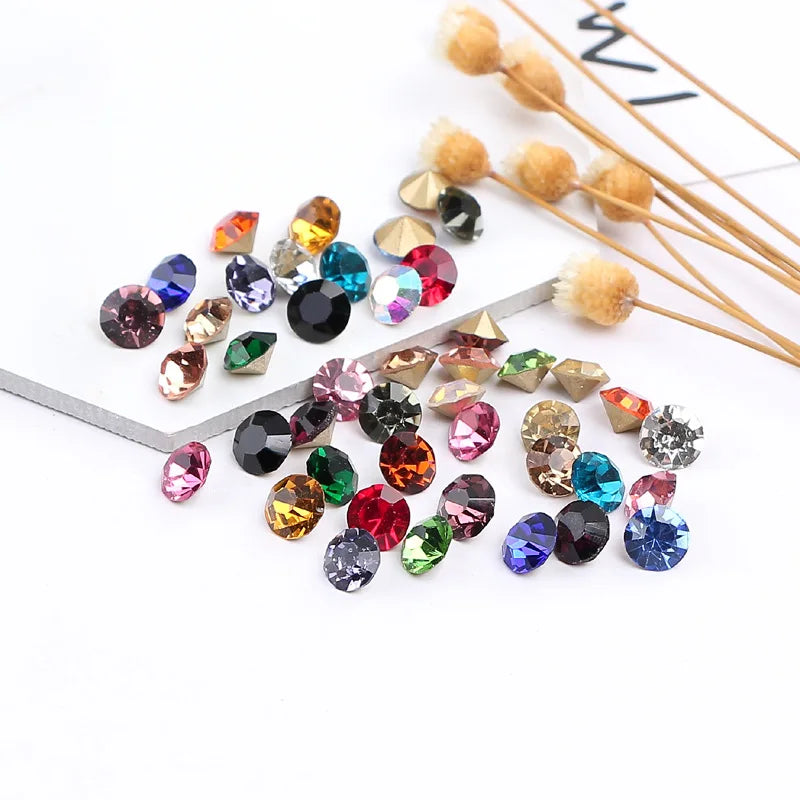 SS4-SS50 Non-hotfix Rhinestones for Garment Chaton Glass Stones Crystal Point Back Rhinestones
