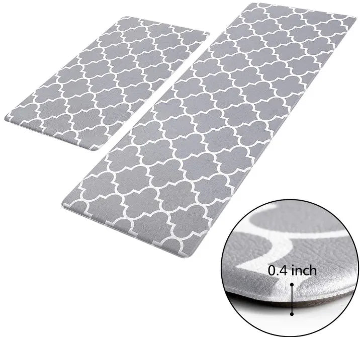 Hot Selling 10mm PVC Erasable Waterproof Non slip Kitchen Mat Easy to Clean Yoga Mat Fitness Mat 2-piece Set