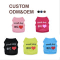 2025 Polyester New Style Custom logo Summer Designer Dog Clothes