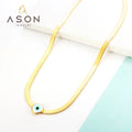 Ason ASON Jewelry 2022 New 45cm Stainless Steel Eyes Snake Chain Necklace Wholesale Pendant Necklace