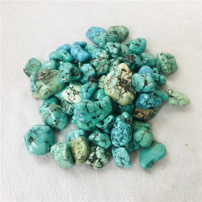 Wholesale Natural Gravel Stone Polished Turquoise Crystals Tumble Stone Quartz Palm Stones for Decoration